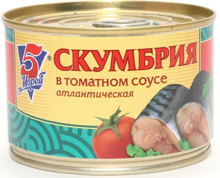 Скумбрия в томате ж/б 230гр